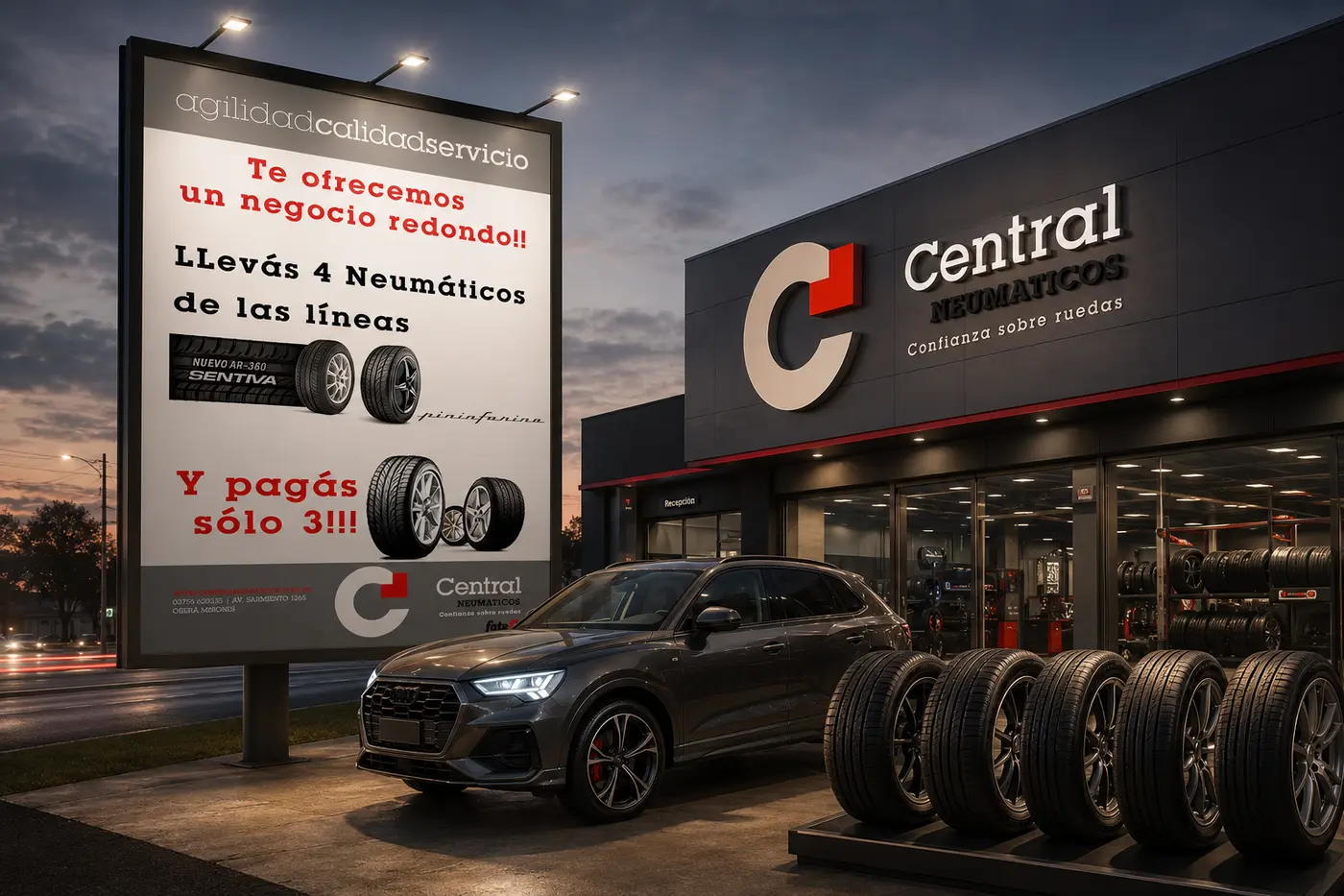 Presentación visual de Central Neumáticos